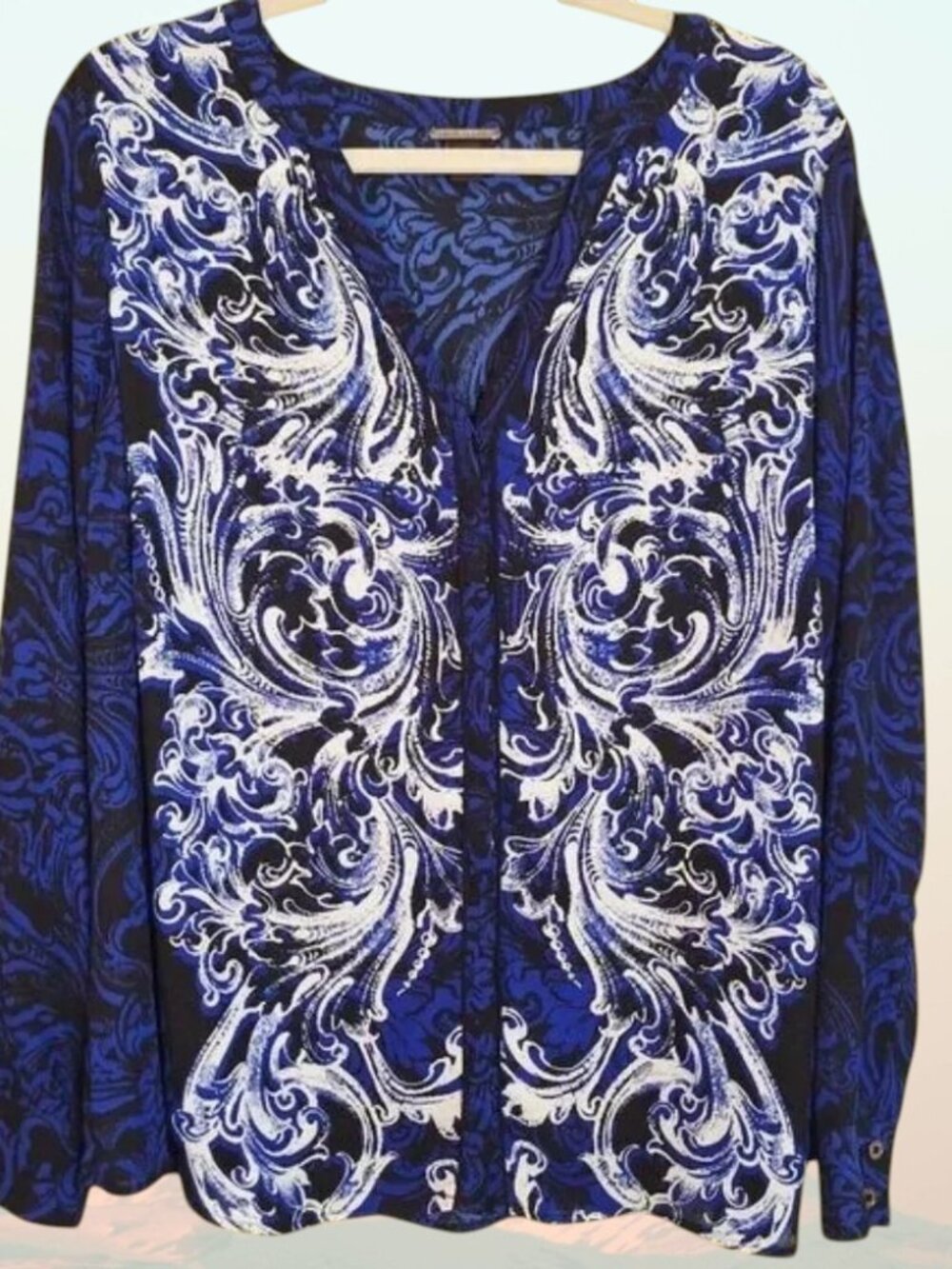 Dana Buchman Print Blouse Sz 0X